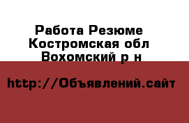 Работа Резюме. Костромская обл.,Вохомский р-н